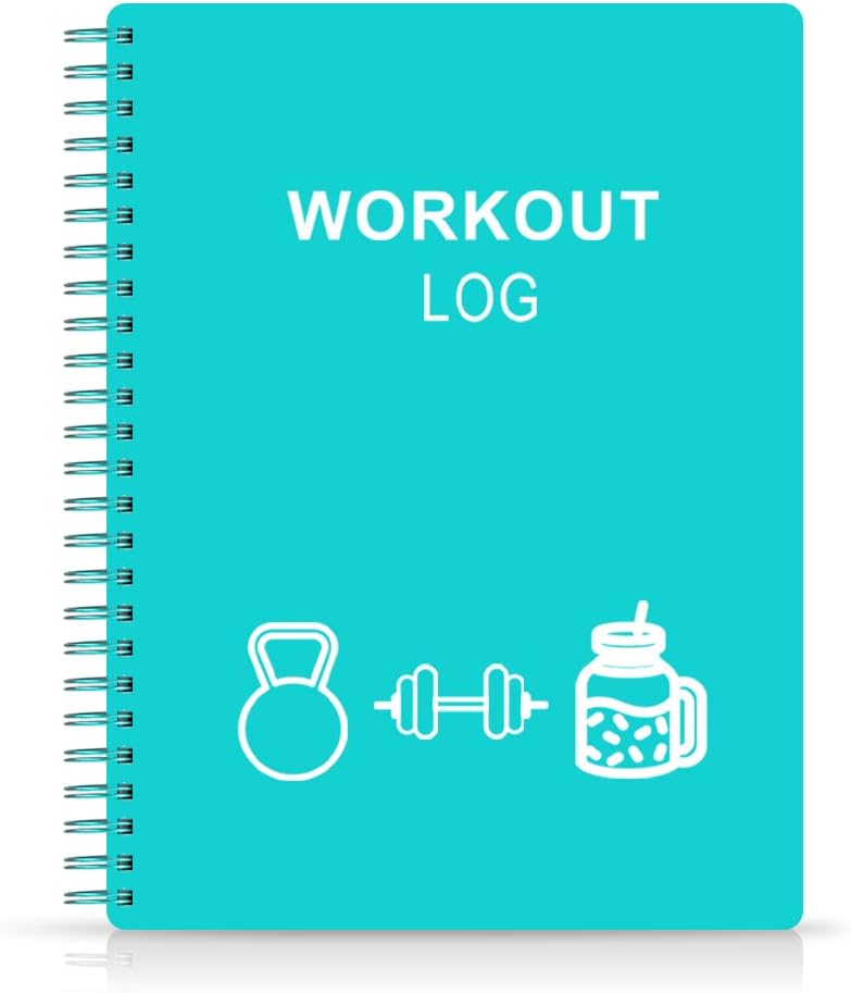 Nokingo Workout Log for Women & Men - A5 Fitness Planner/Journal to Track Weight Loss, Workout Journal for GYM, Bodybuilding Progress - Daily Health & Wellness Tracker, Teal - Image 1